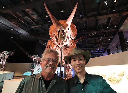 Mr. Dinosaur and Peter Larson, President of BHI
